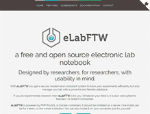 Tablet Screenshot of elabftw.net